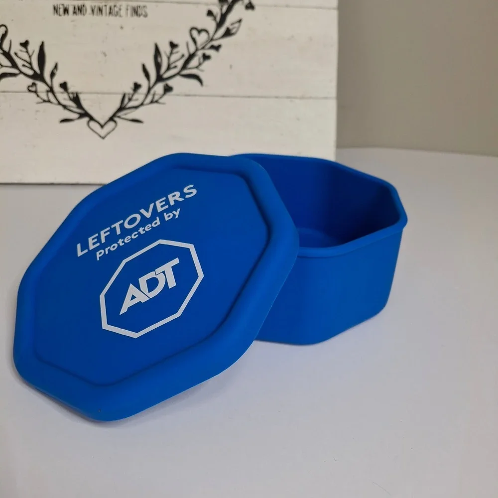 ADT Leftovers‎ Protected By Novelty Food Storage Container Blue Octagon